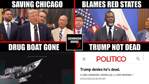Trump Sets Sights On Chicago, Mayor Blames Red States, US Sinks Cartel Boat, Trump Talks Death Rumor