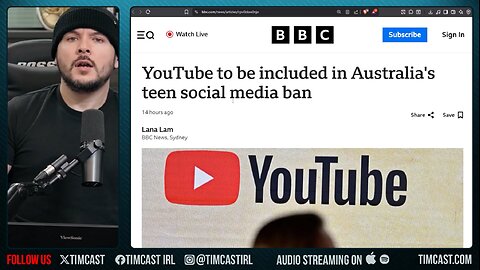 Youtube TO BE BANNED, Despite Negotiations AUS Will BAN App For Under 16's, Tiktok Too | Tim Pool