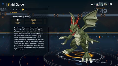 coredramon (green) all digivolution/de-digivolution/profile Digimon Story Time Stranger