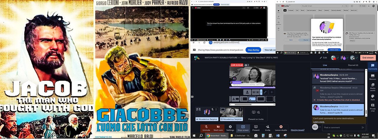 "Jacob, The Man Who Fought With God" (1963) --- GOODBYE StreamYard & YouBoob LIVE!!!