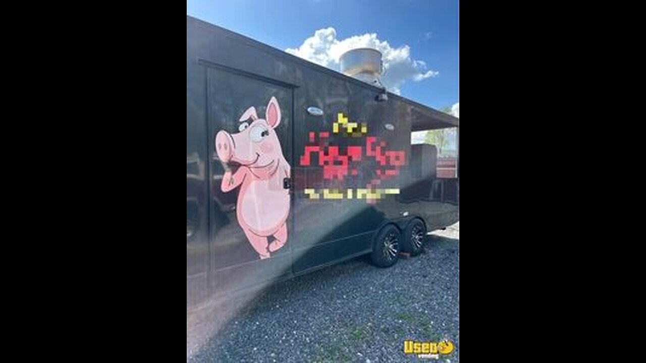 Well Equipped - 8.5’ x 22’ Barbecue Food Trailer with Porch | Concession Trailer