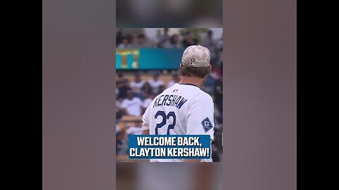 Clayton Kershaw struck out the first batter he faced in his return to the mound! 👏