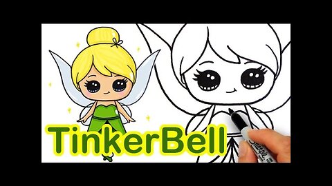 How to Draw Disney Tinker Bell Fairy step by step Cute