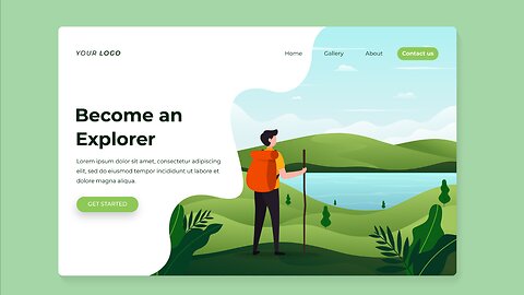 Animated Landing Page Website using HTML, CSS & JavaScript