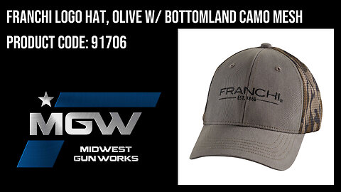 Franchi Logo Hat, Olive w/ Bottomland Camo Mesh - 91706