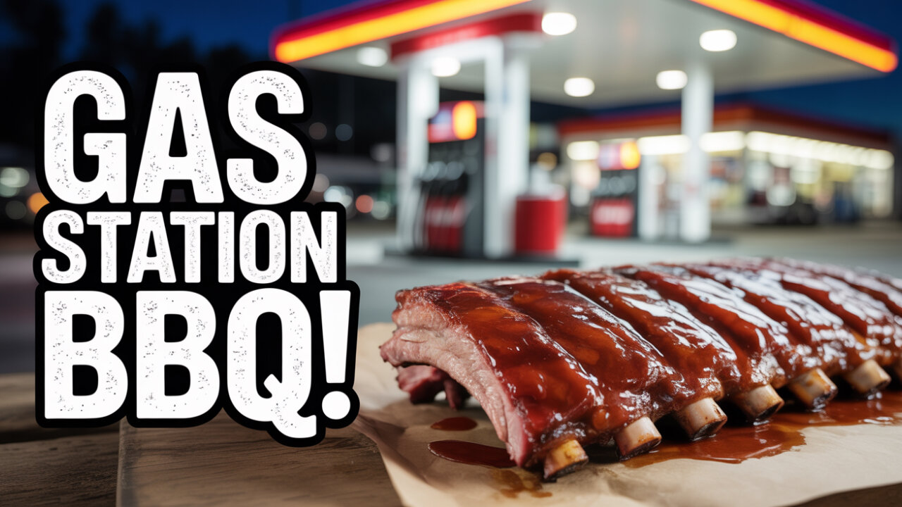 Eating BBQ at a Sketchy Gas Station!