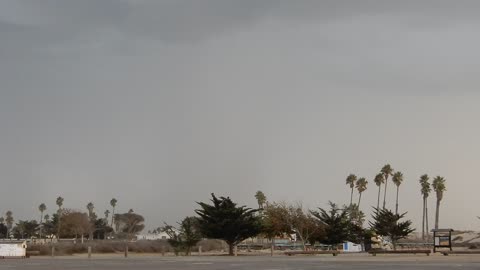 Lightning at the beach in Southern California.