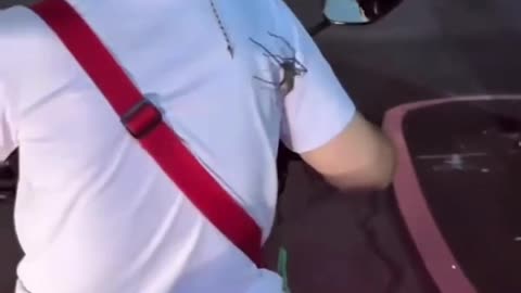 Hilarious! Woman Casually Rides Her Motorcycle with an “Uninvited Passenger” on Her Back 🤣