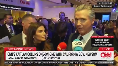 DAVOS: Gavin Newsom sounds diappointed that Pre Trump not going to WAR w/ Greenland