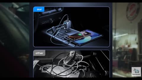 EWITGO Retractable Car Charger, Car Accessories, 72W Fast Charging USB C Car Cha