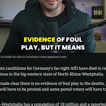 German Election ROCKED as Six AFD Candidates Mysteriously Die