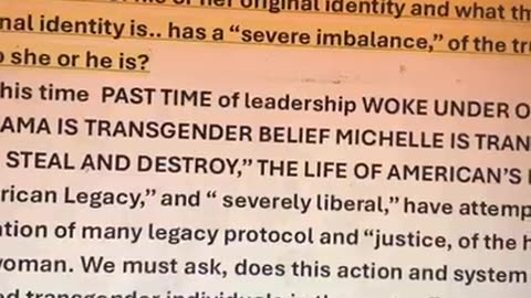 Divine Commands obama michelle transgender Stop not first being children to young to decide