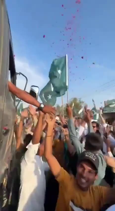 Pakistan Celebrating Their Victory Over India