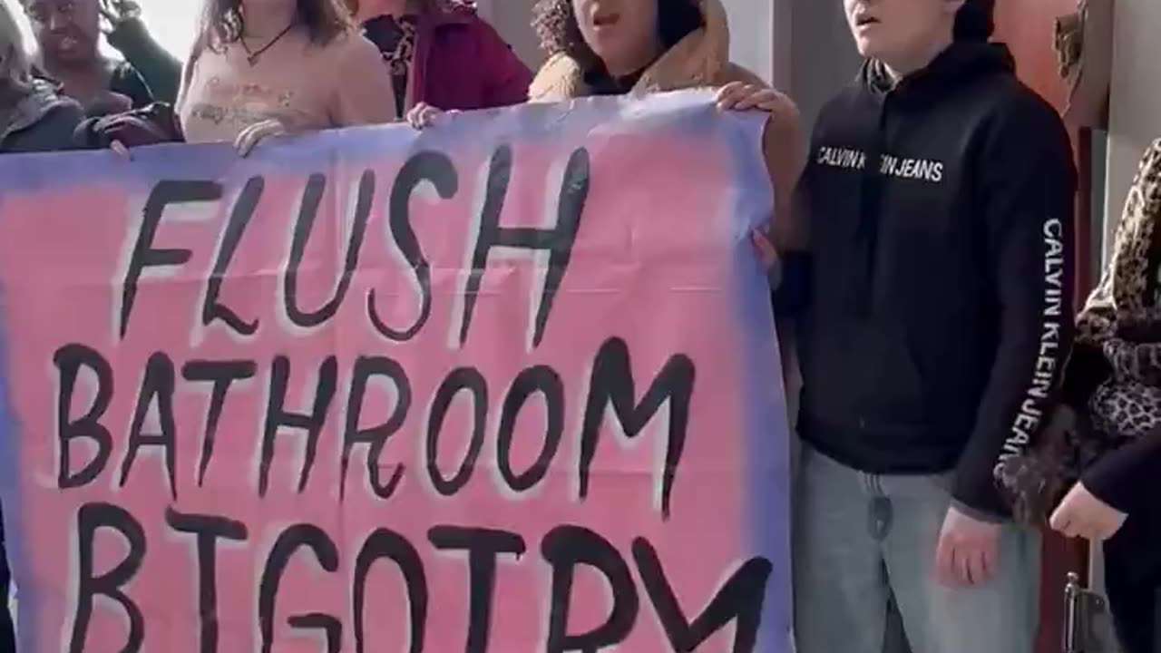A bathroom protest breaks out on Capitol Hill