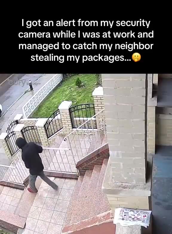 Black neighbors steal packages on camera