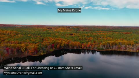 Maine B-Roll (No Sound): Fall Foliage at Lily Pond in New Gloucester, Maine Video 4
