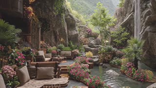 Cave Resort Paradise, Waterfall, Camping & Tourism Adventure, Dream Vacation, Nature Lovers.