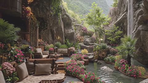Cave Resort Paradise, Waterfall, Camping & Tourism Adventure, Dream Vacation, Nature Lovers.