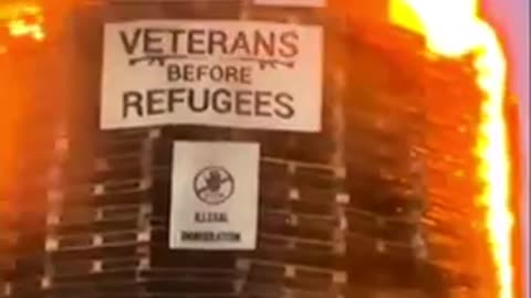Ireland： Immigrants get out Boat Bonfire .