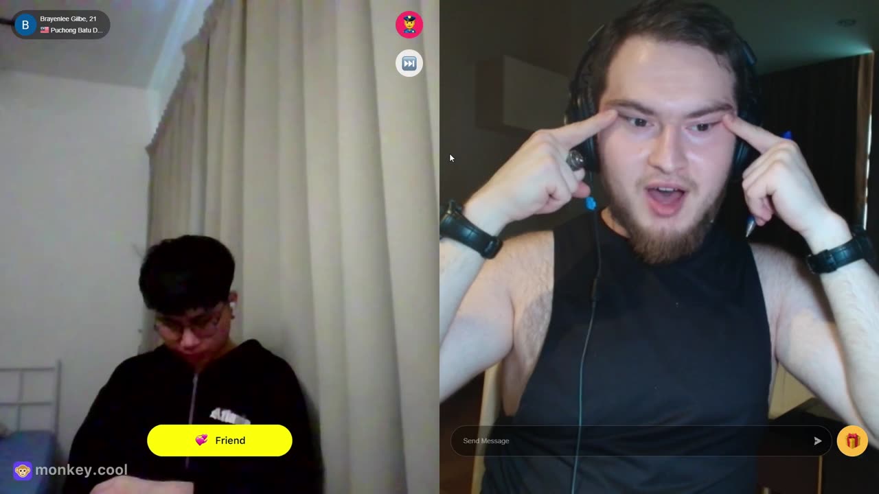 Asian Guy gets mad on Monkey App - Borz Noxus Livestream