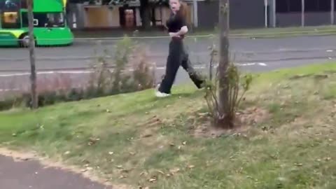 Girl trying to defend herself in Scotland