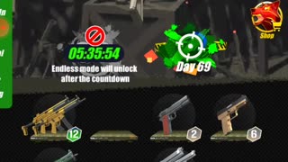 Merge gold pistol gun Shooting zombie