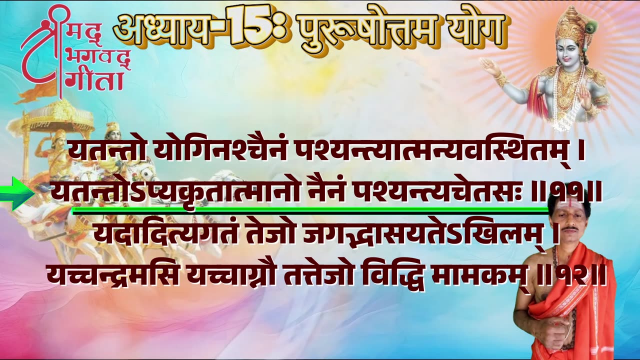 श्रीमद्भगवद्गीता-Bhagavad Gita Chap-15-पुरुषोत्तम योग with Original Sanskrit Lyrics