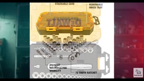 DEWALT Socket Set, 1/4-Inch & 3/8-Inch Drive, SAE/Metric, 34-Piece (DWMT73804)