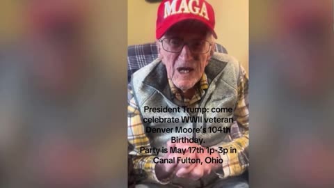 Happy 104th Birthday to Denver Moore!...Thank You for your Service!