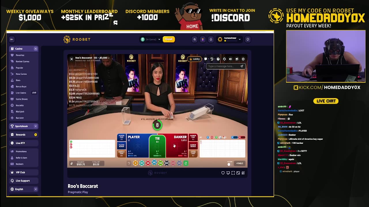 When the WORST Baccarat player decides to step in (FUNNY) | Roobet Gambling