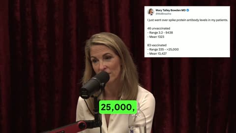 Dr. Mary Talley Bowden- My Covid vaxxed patients show spike protein antibody levels 10 times HIGHER