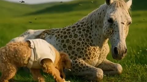 🐶_Brave_Dog_Saves_Horse!_🐴_#Shorts_#doglover_#heartwarming_#youtubeshorts