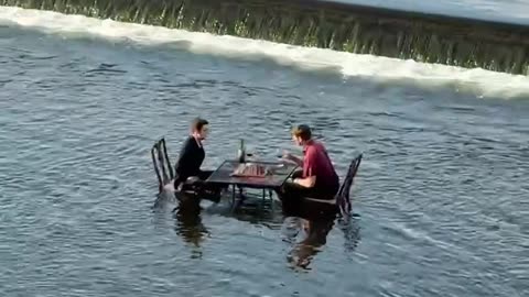 Dapper Bros Play River Chess