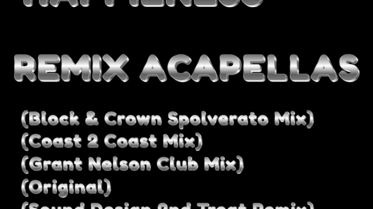 Sound De-Zign - Happiness [Remix Acapellas] [Acapellas UK]
