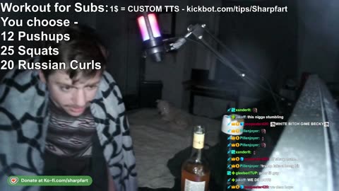 Sharpfart drinking for Kick ceepee