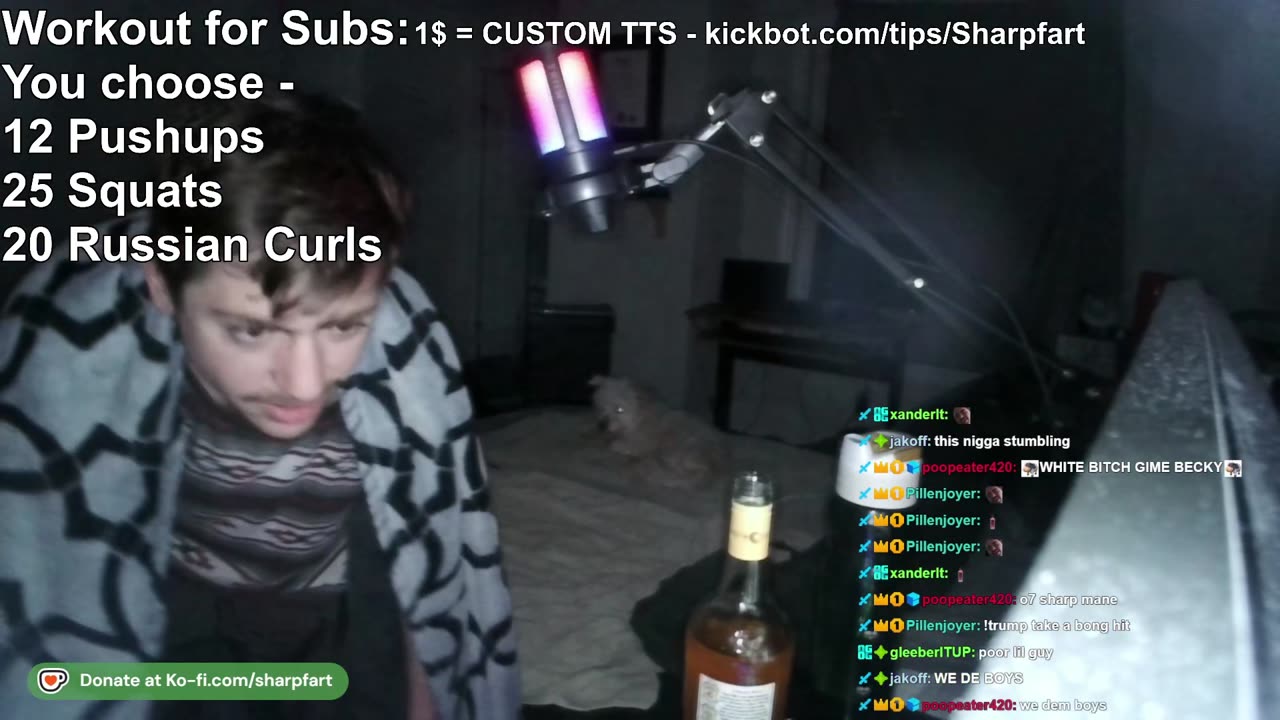 Sharpfart drinking for Kick ceepee