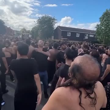 Islamic war dance in Birmingham UK