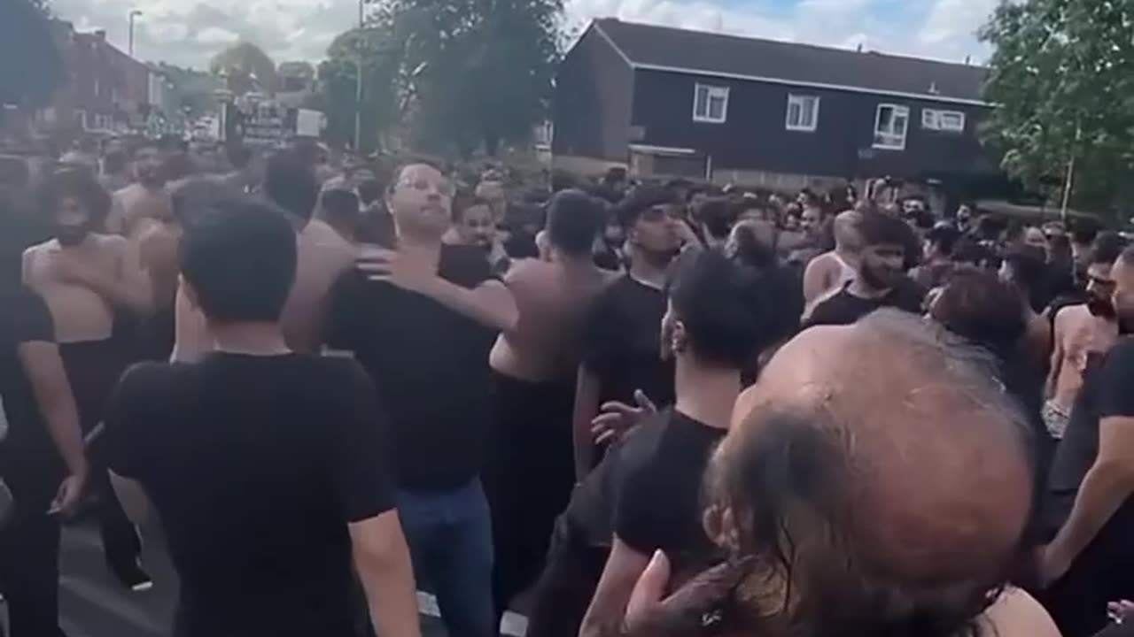Islamic war dance in Birmingham UK