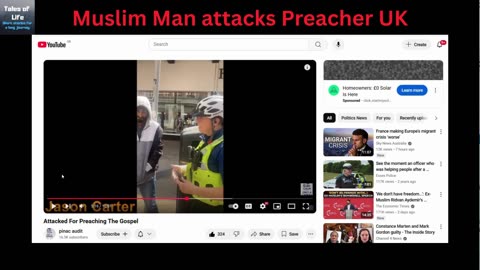 Muslim Man attack Preacher UK