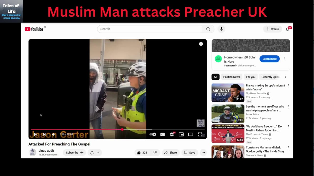 Muslim Man attack Preacher UK