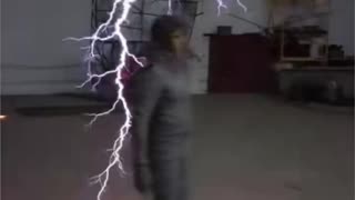 Physics demo with Tesla coil.