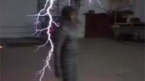 Physics demo with Tesla coil.
