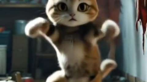 AI Video: Cat dancing with ghosts ai cat funny dog lovecat catlike mcomedy