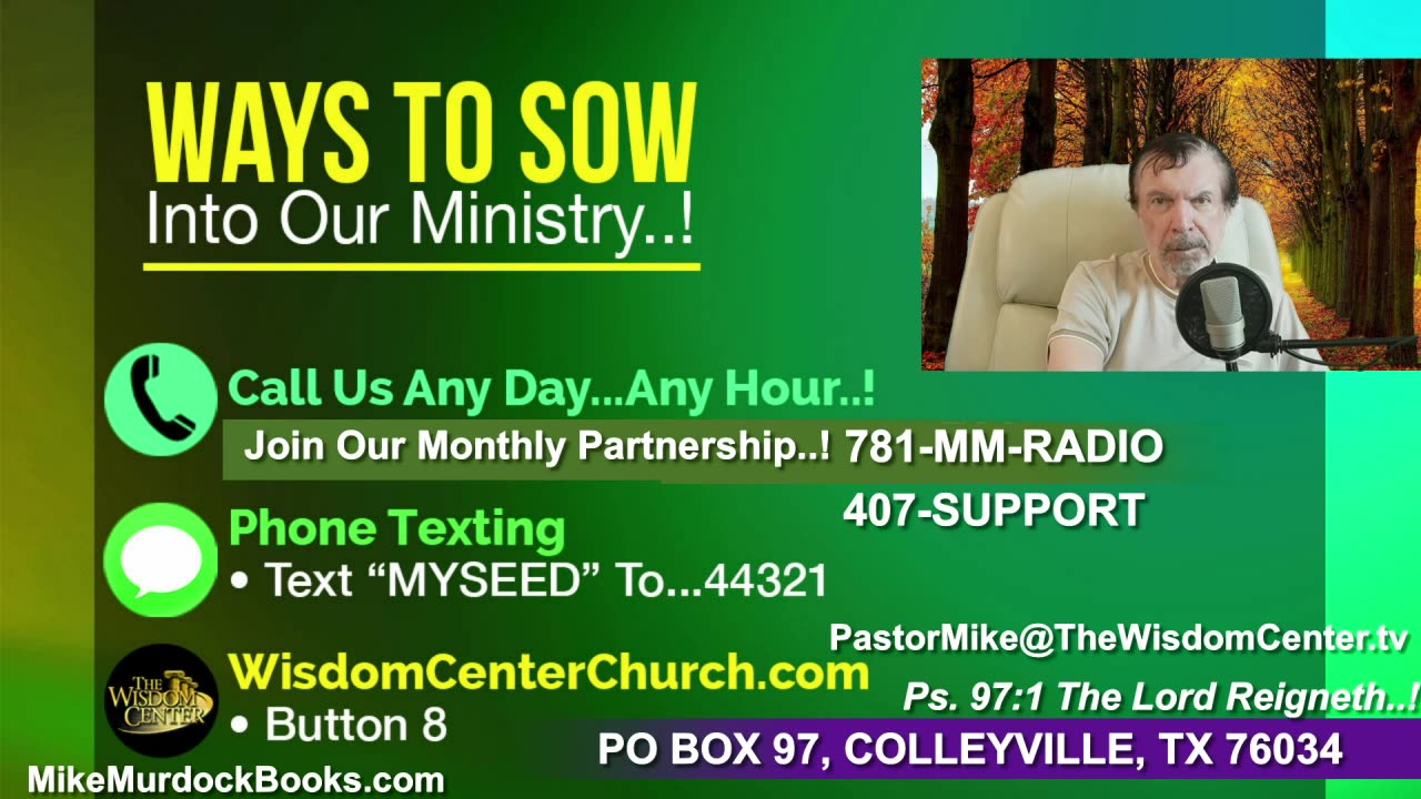 Fri. Sept. 19th - Golden Moments With Mike Murdock...!!!