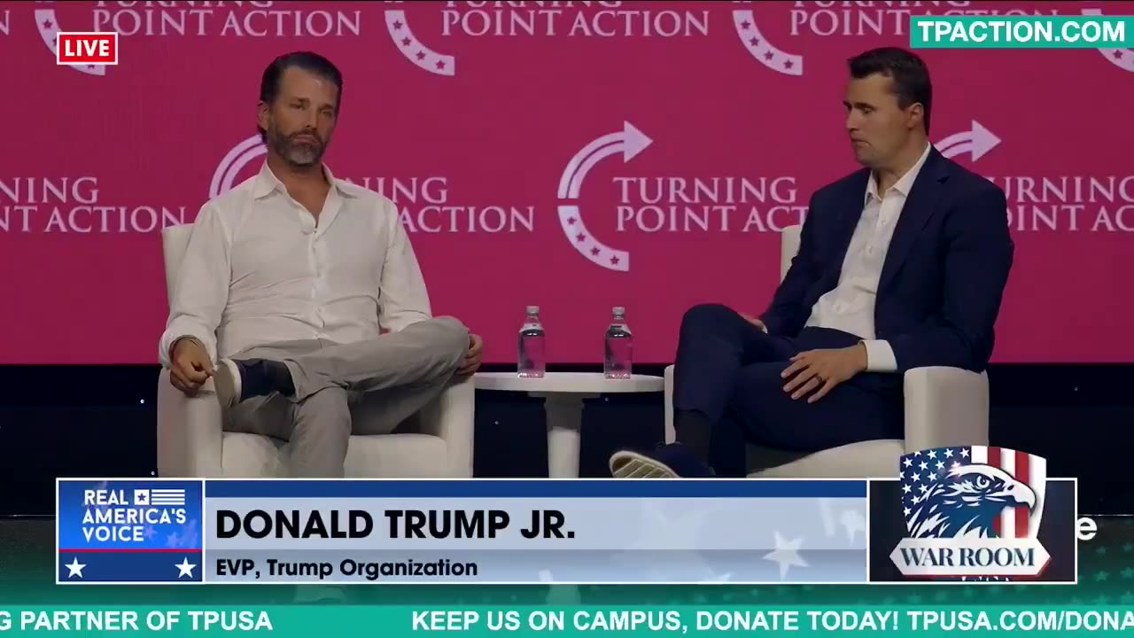 DONALD TRUMP JR. WITH CHARLIE KIRK AT SAS 2025 - ENTIRE INTERVIEW