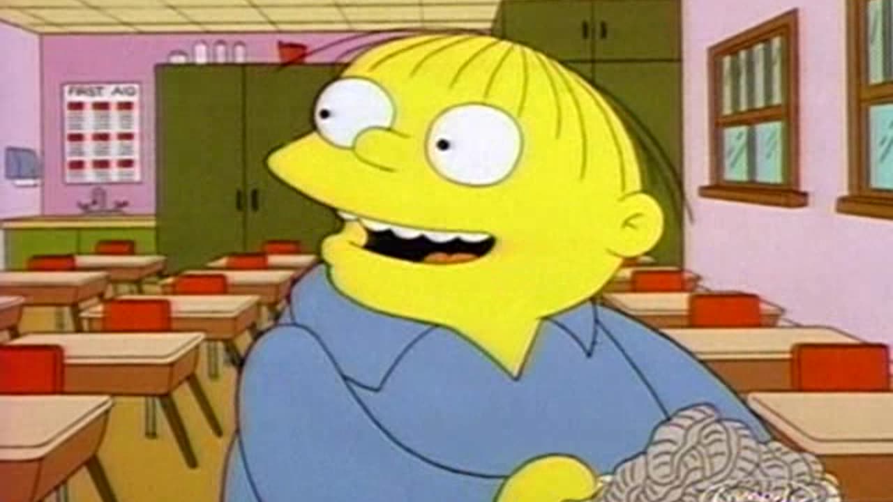 ralph wiggum eating a worm