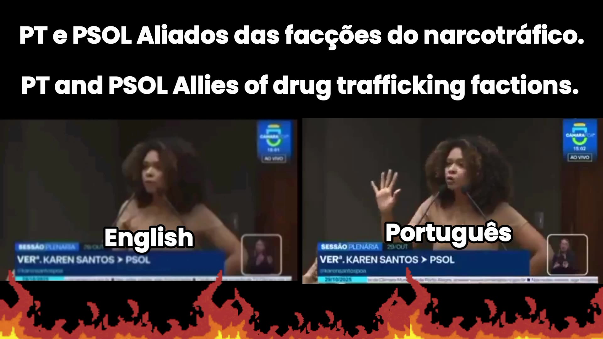PT and PSOL Allies of drug trafficking factions.- PT e PSOL Aliados das facções do narcotráfico. E, não sou eu quem diz isso são eles mesmo.