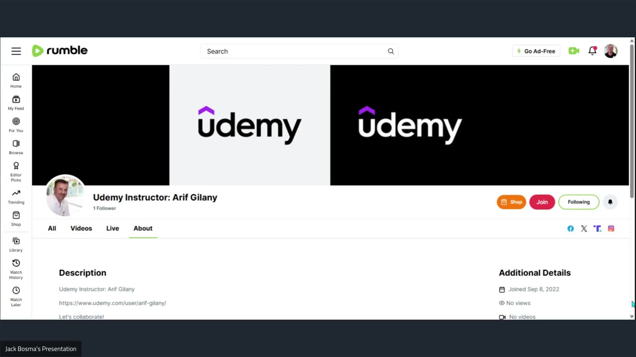 Udemy Instructor: Arif Gilany