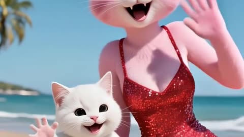 Strong Dad, Cute Baby | Funny Cat Family Cartoon 🐱💪