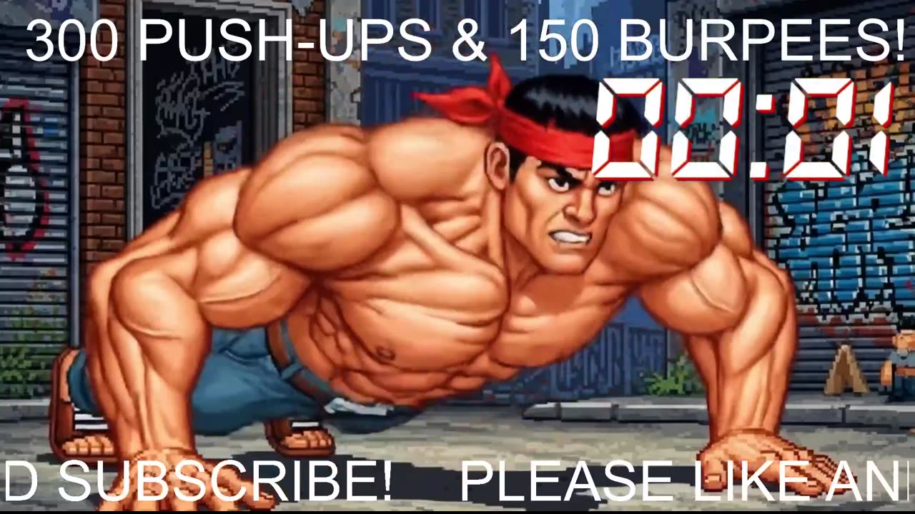 Everyday 300 push ups and 150 Burpees!